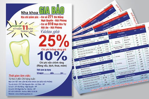 Tuyển tập các mẫu tờ rơi đẹp nha khoa ở Thanh Hóa